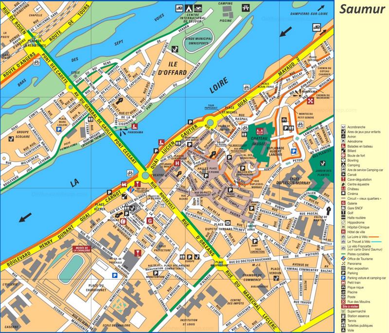 Map of Saumur