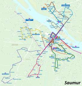 Saumur Transport Map