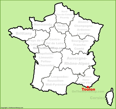 Toulon Location Map