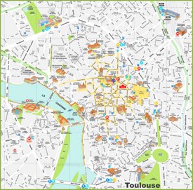Tourist map of Toulouse City Centre