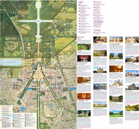 Versailles city hotels and sightseeings map