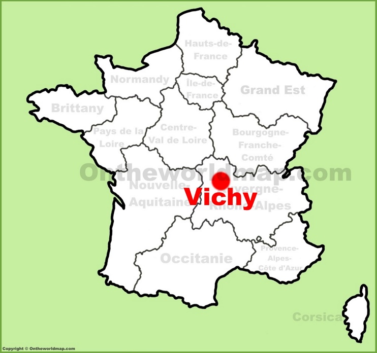 Vichy location on the France map