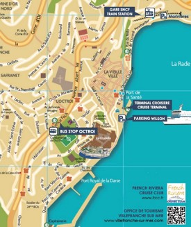 Villefranche-sur-Mer tourist map