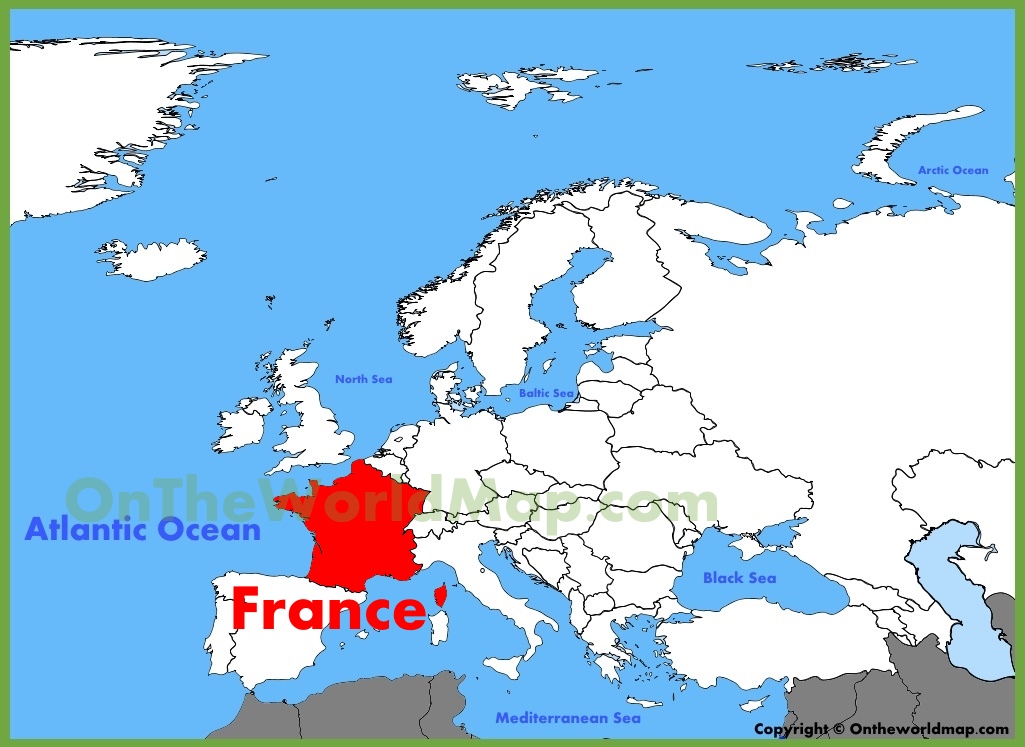 France Location On The Europe Map