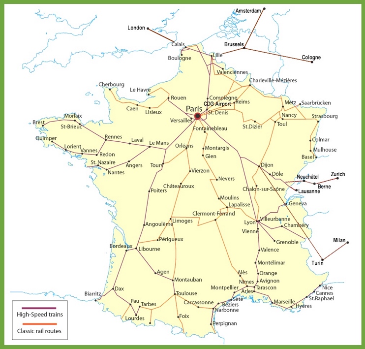 France railway map