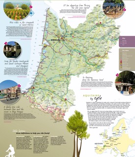 Large detailed map of Aquitaine