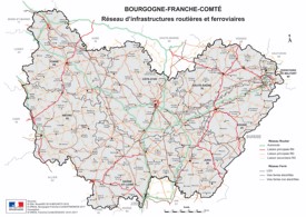 Bourgogne-Franche-Comté rail map