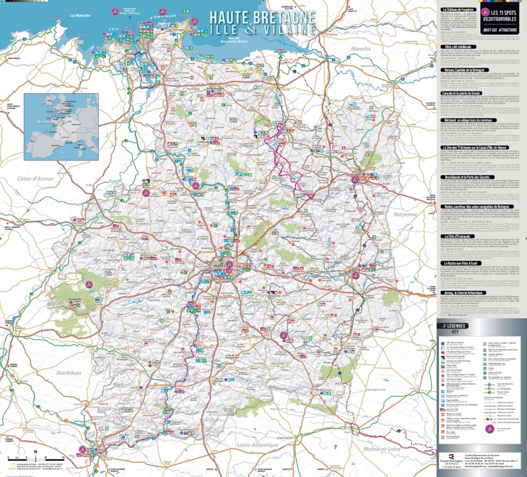 Upper Brittany tourist attractions map