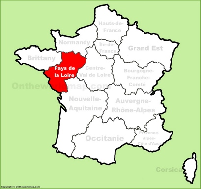 Pays de la Loire Location Map