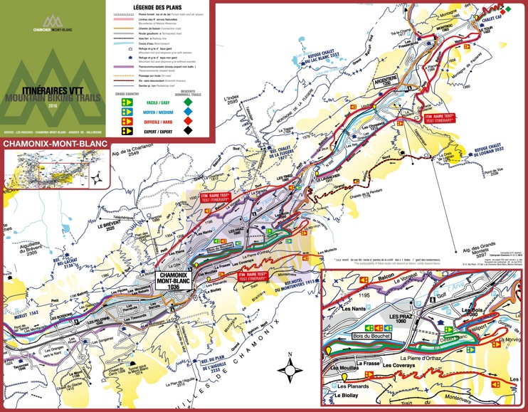 Chamonix bike map
