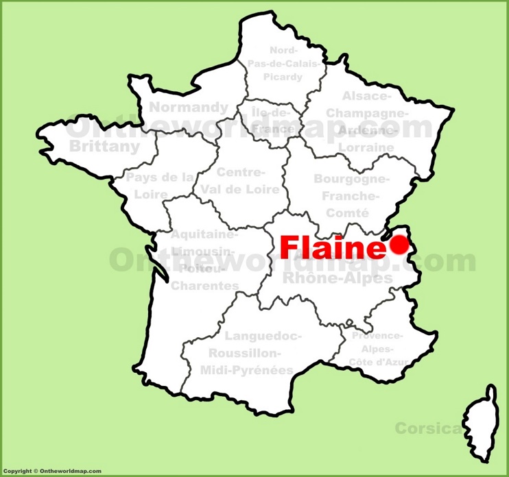Flaine location on the France map