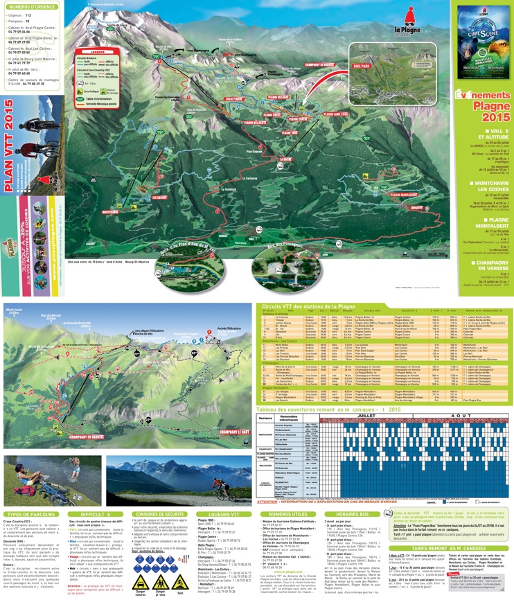 La Plagne bike map
