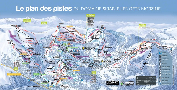 Les Gets and Morzine ski map
