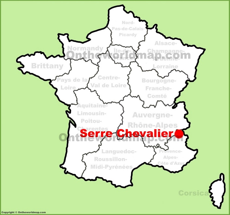Serre Chevalier location on the France map