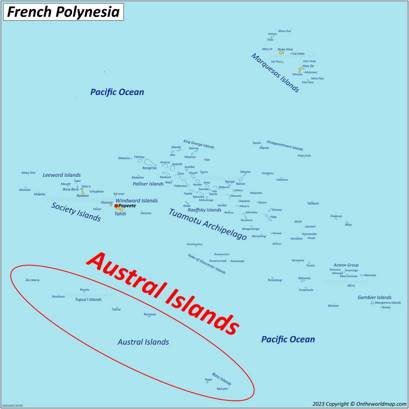 Austral Islands Location Map