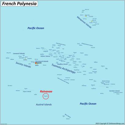 Raivavae Location Map