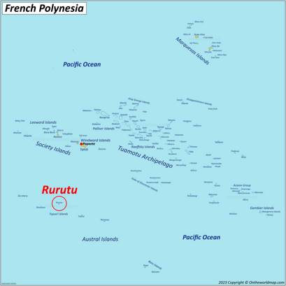 Rurutu Location Map
