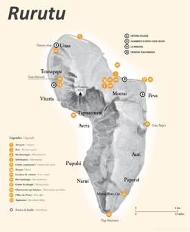 Rurutu Tourist Map