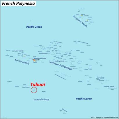 Tubuai Location Map