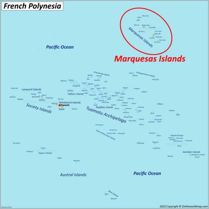 Marquesas Islands Location Map