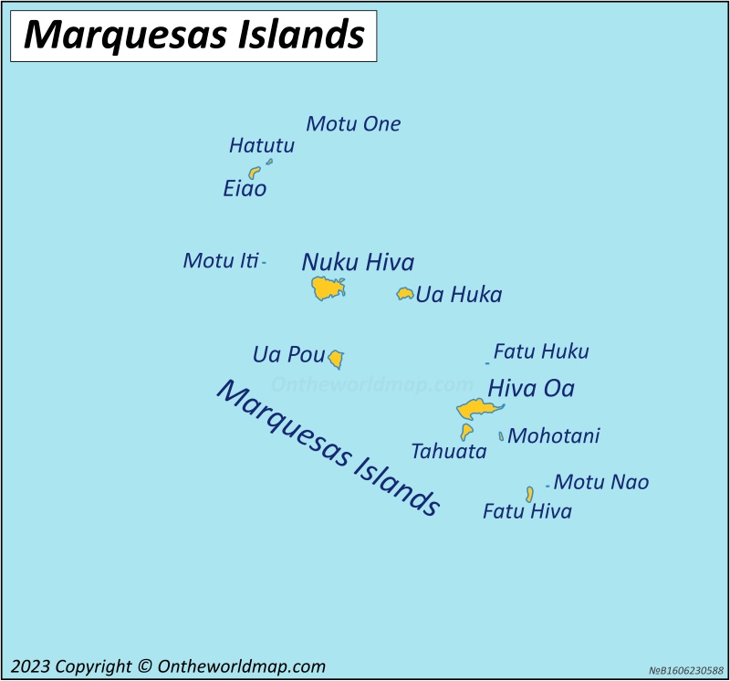 Map of Marquesas Islands
