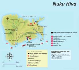 Nuku Hiva Hotels And Attractions Map
