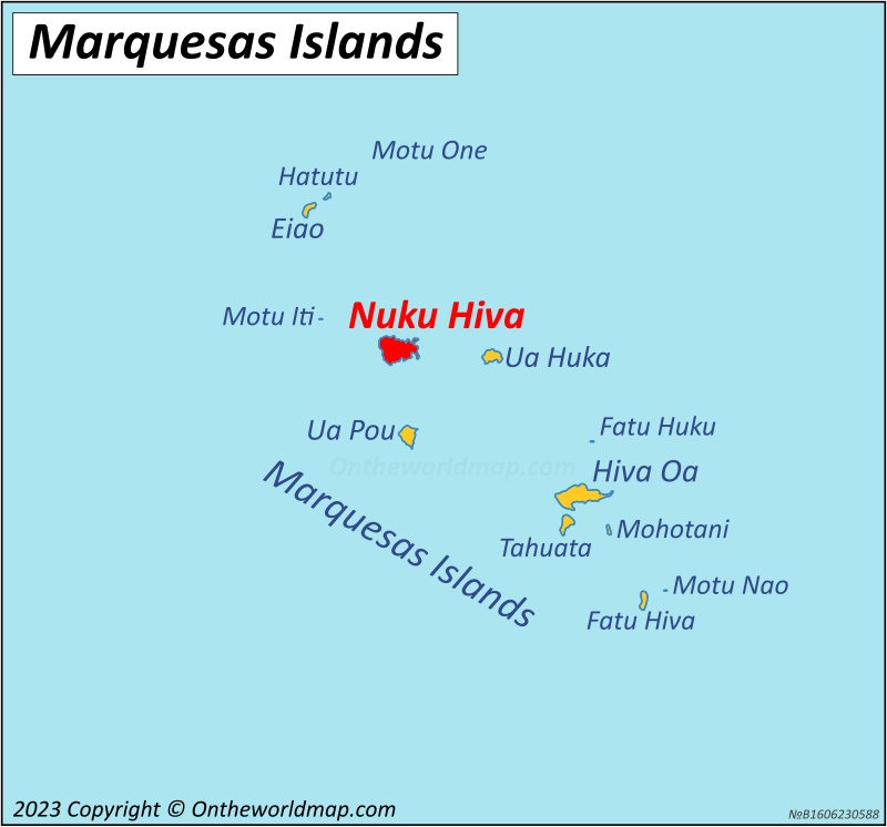 Nuku Hiva Location On The Marquesas Islands