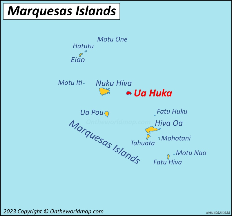 Ua Huka Location On The Marquesas Islands