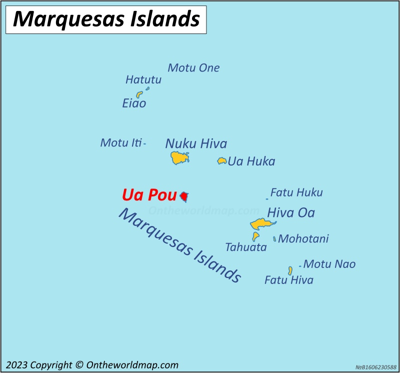 Ua Pou Location On The Marquesas Islands