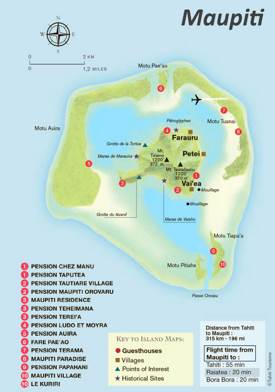 Maupiti Hotels And Attractions Map