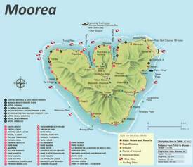 Moorea Hotels And Attractions Map