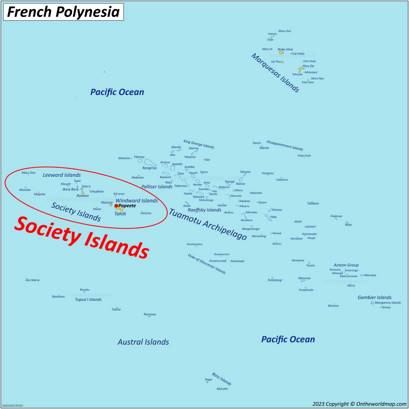 Society Islands Location Map