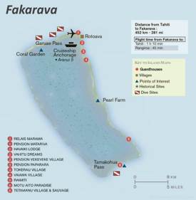 Fakarava Hotels And Attractions Map