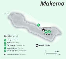 Makemo Tourist Map