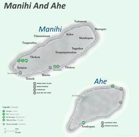 Manihi And Ahe Tourist Map