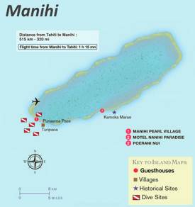 Manihi Hotels And Attractions Map