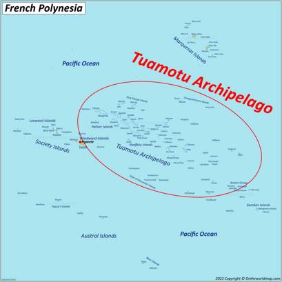 Tuamotu Archipelago Location Map