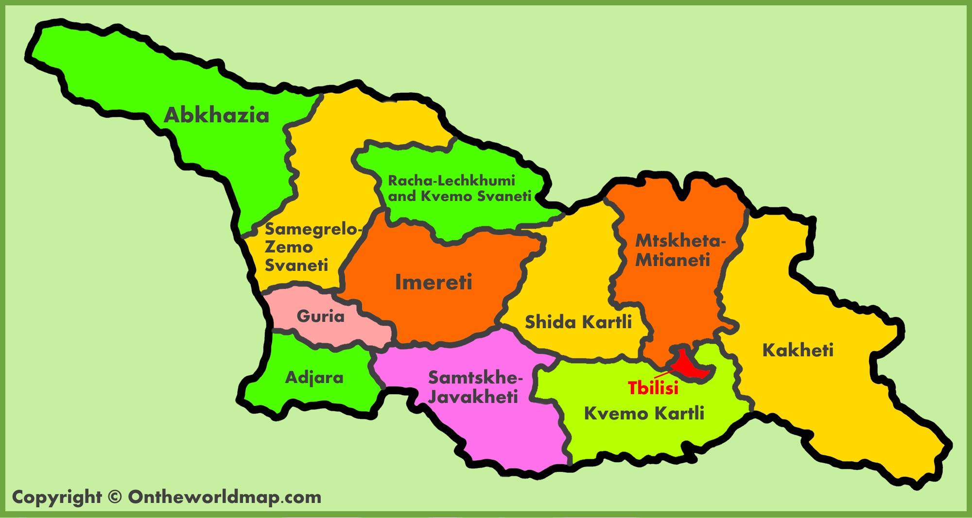 Administrative Map Of Georgia