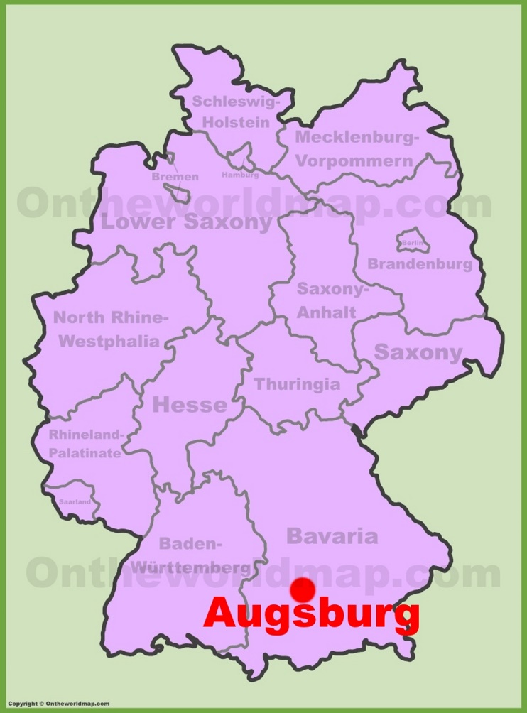 Augsburg location on the Germany map