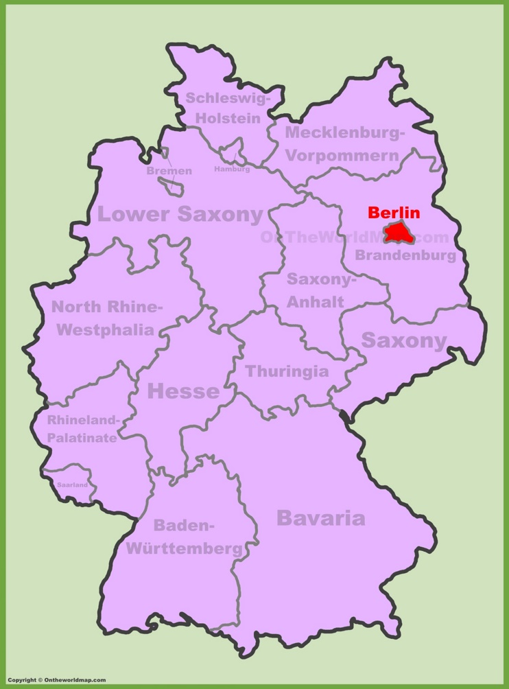 Berlin location on the Germany map
