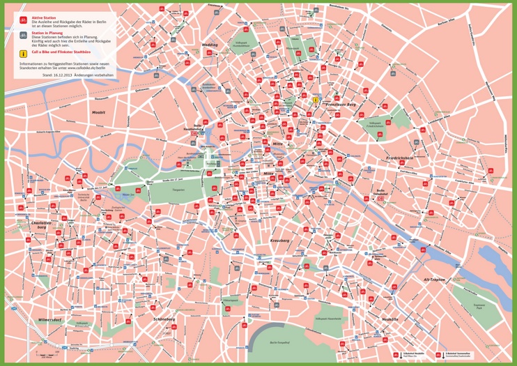 Berlin rental bike map