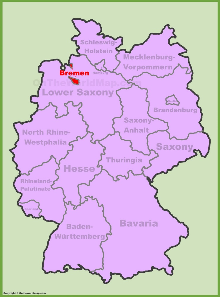 Bremen location on the Germany map