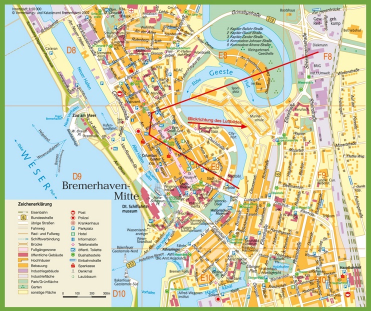 Bremerhaven city centre map