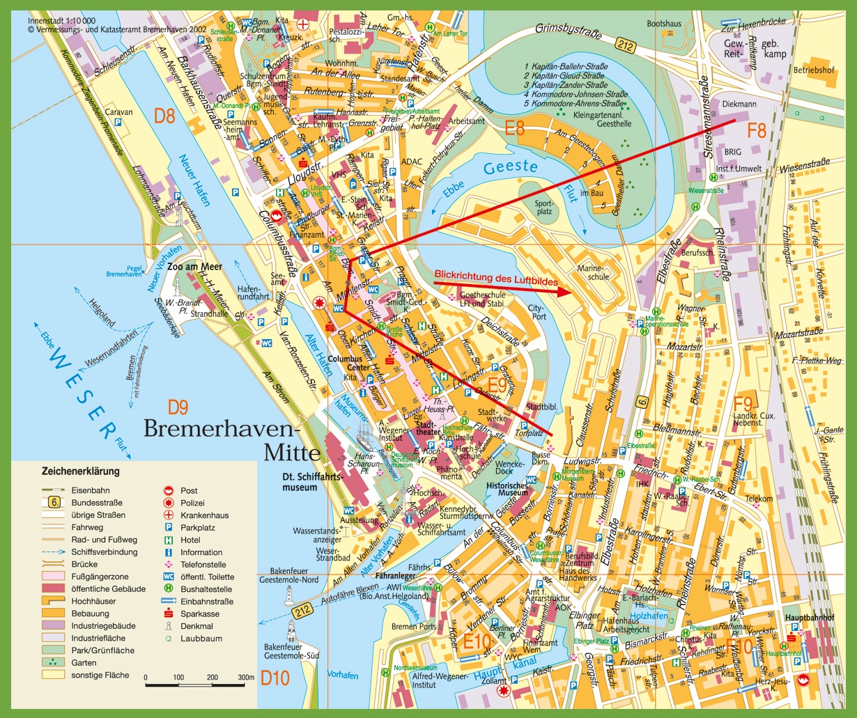 Bremerhaven city centre map