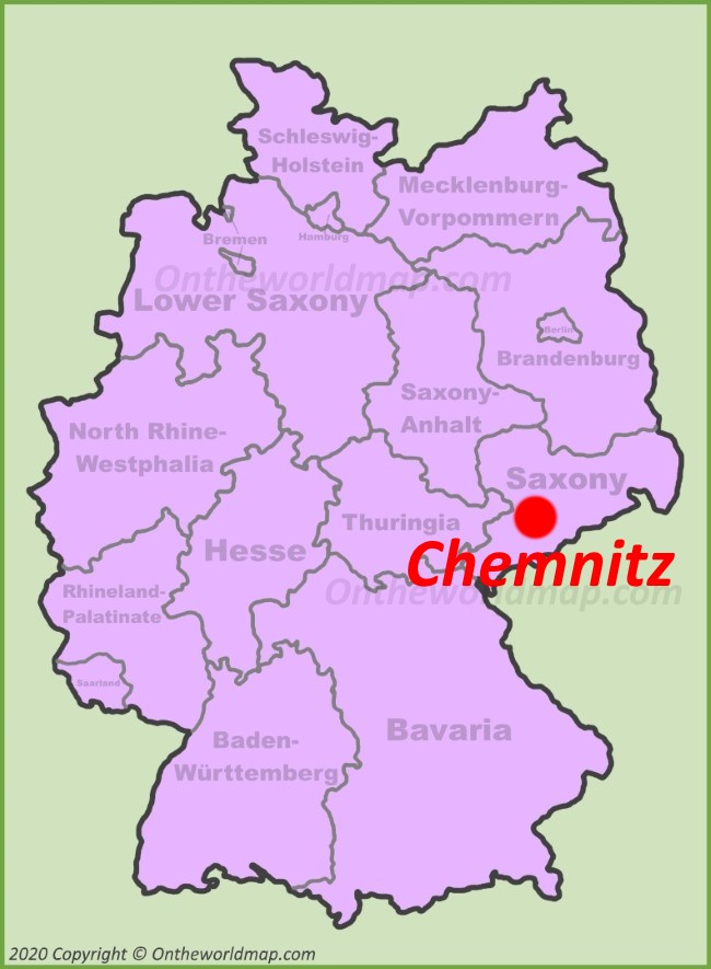 Chemnitz location on the Germany map