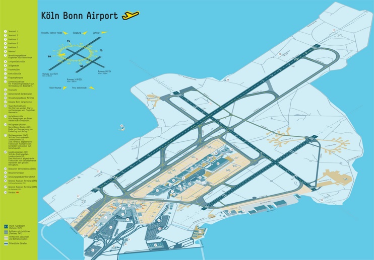 Köln Bonn airport map