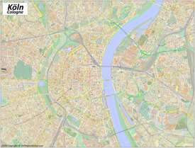 Large detailed map of Cologne Large detailed map of Cologne