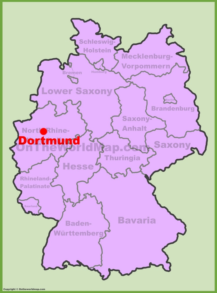 Dortmund location on the Germany map