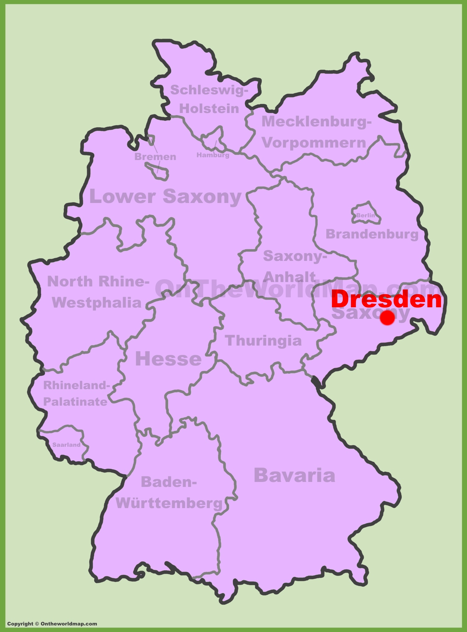 Dresden location on the Germany map