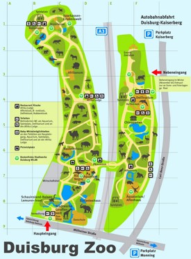 Duisburg Zoo map